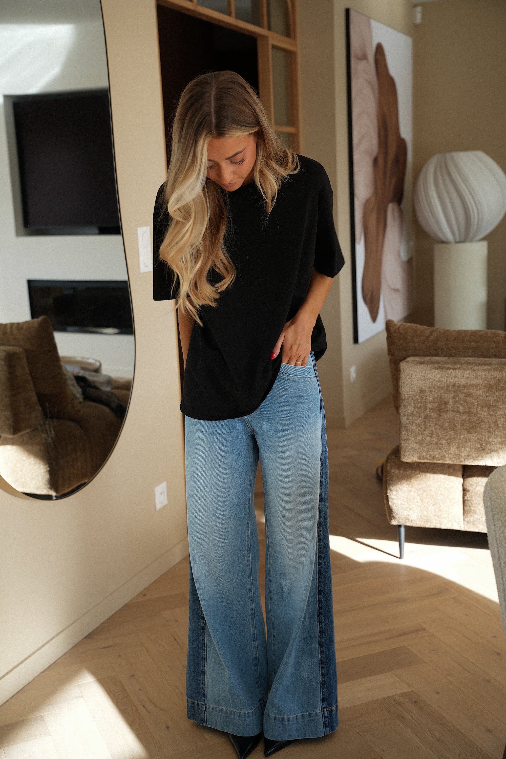 Jane bleu - Jean évasé