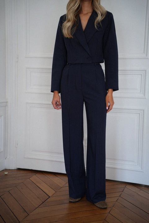 Roza marine - Pantalon droit