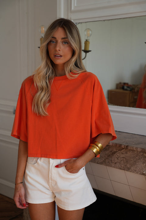 Ania orange - T-shirt ample