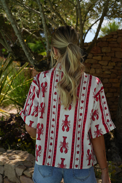 Ulysse rouge - Chemise imprimée