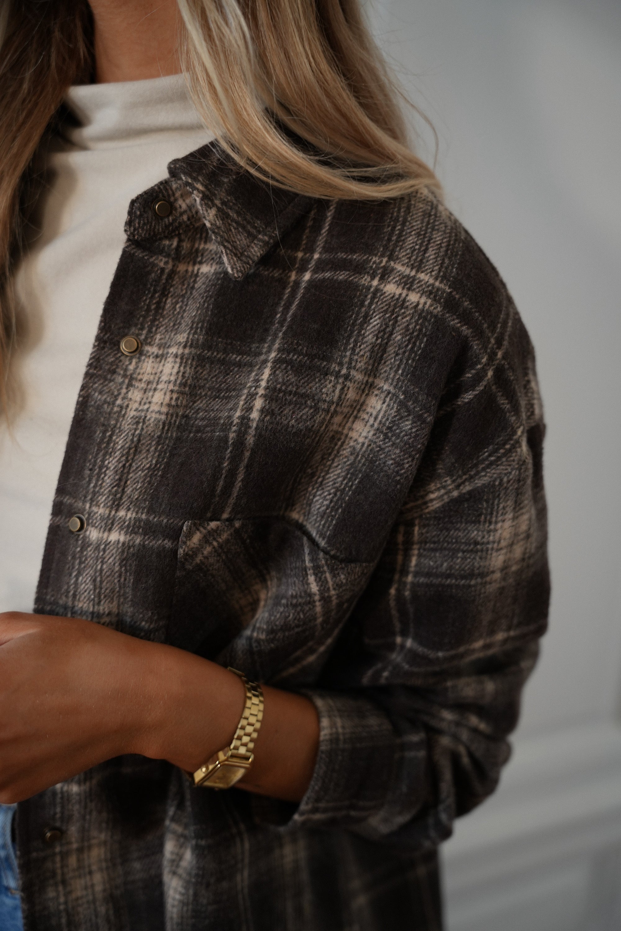 Cassy chocolat - Chemise à carreaux