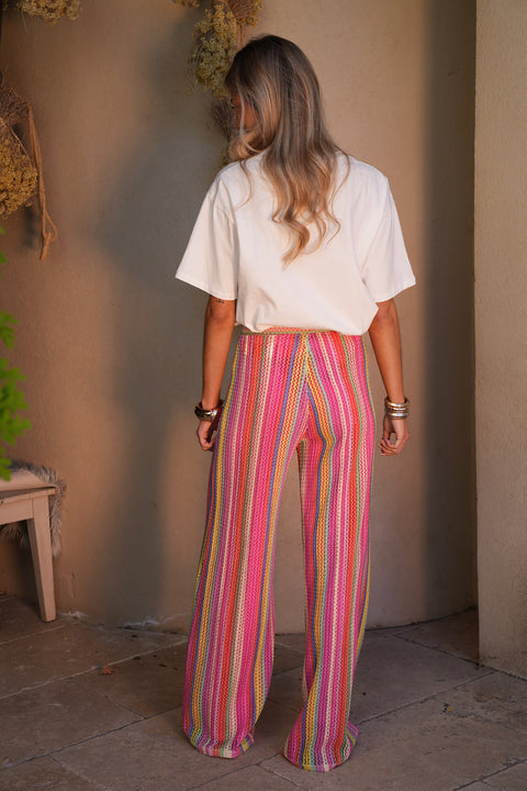 Talia coloré - Pantalon en crochet