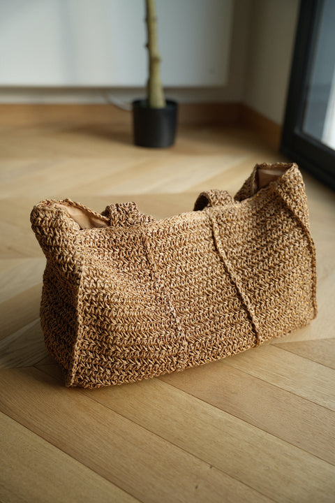 Sima beige - Sac en paille