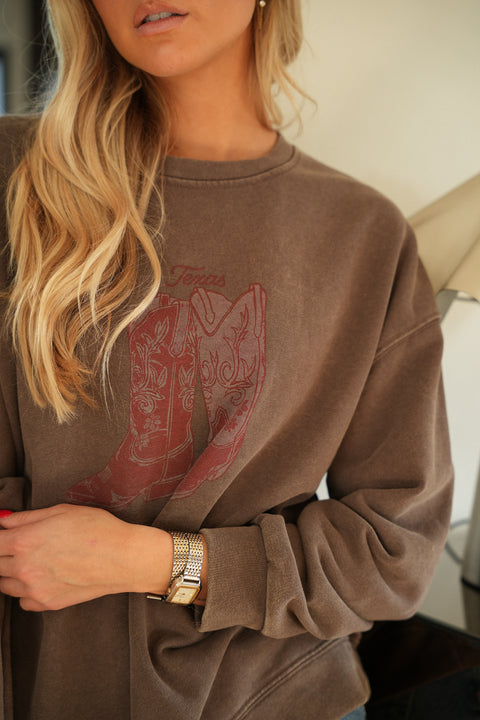 Aniya chocolat - Sweat-shirt imprimé