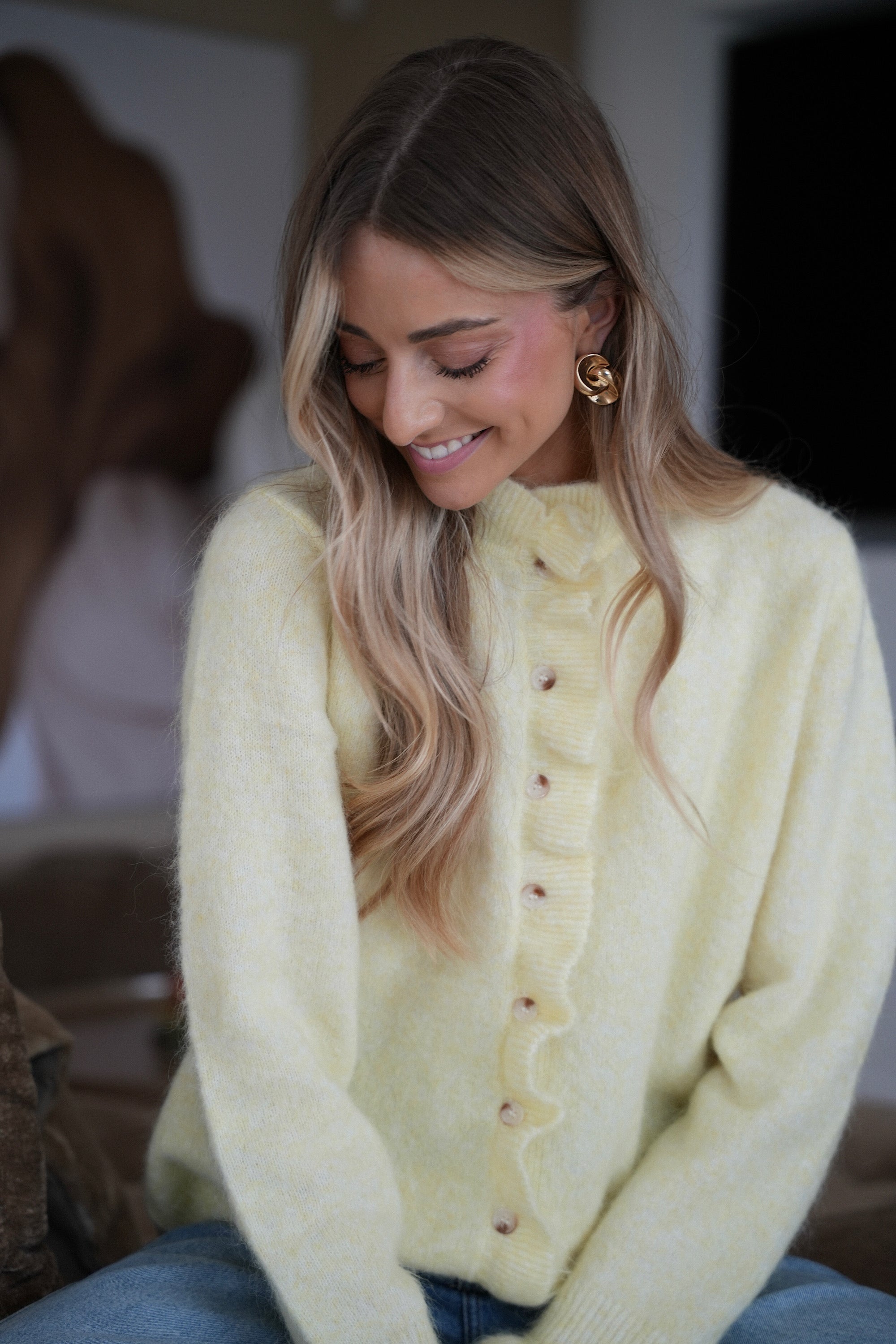 Sezane jaune - Gilet doux