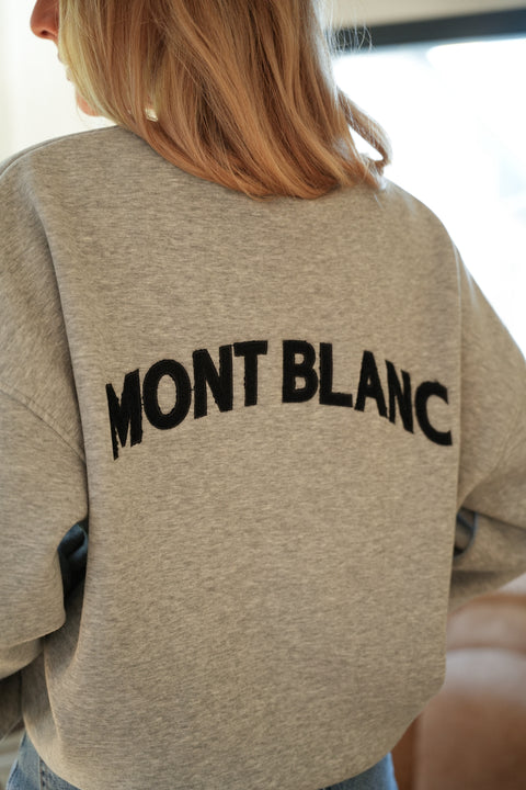 Milene gris - Sweat-shirt brodé