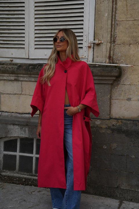 Isaac rouge - Veste trench long