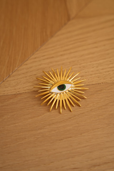 Ace dorée - Broche œil