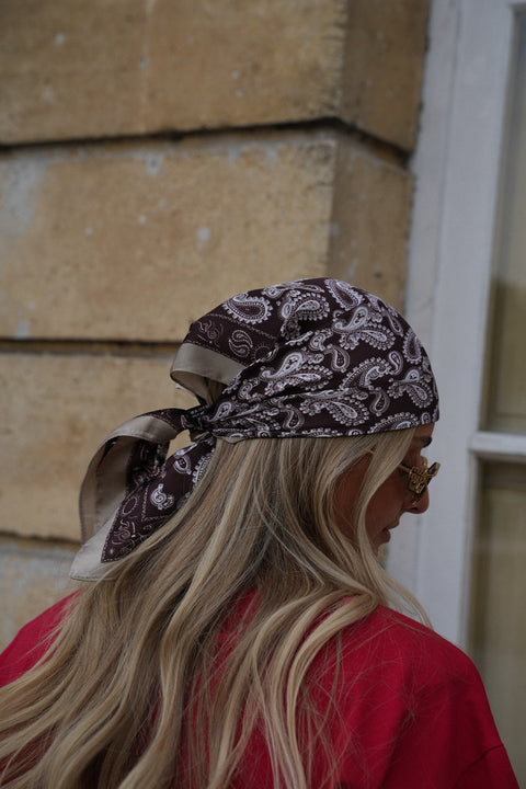 Anyl chocolat - Foulard imprimé