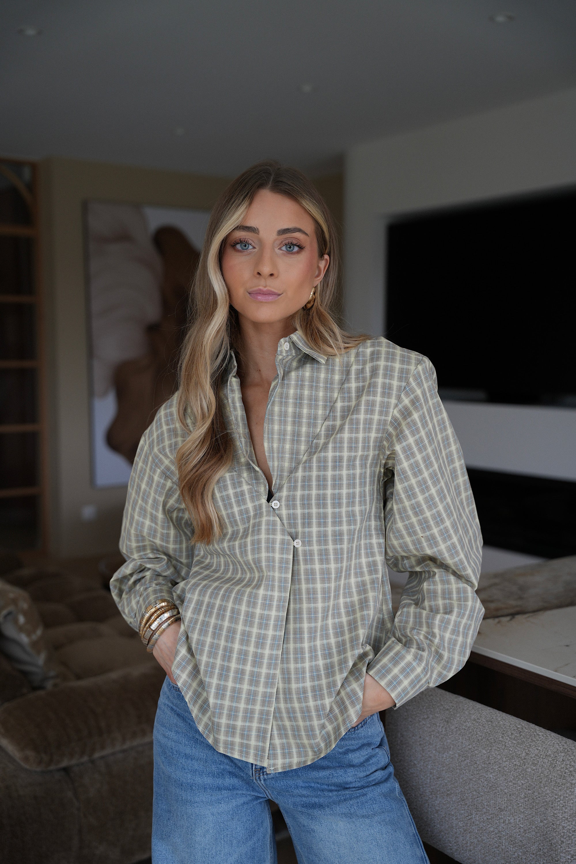 Pola verte - Chemise à carreaux