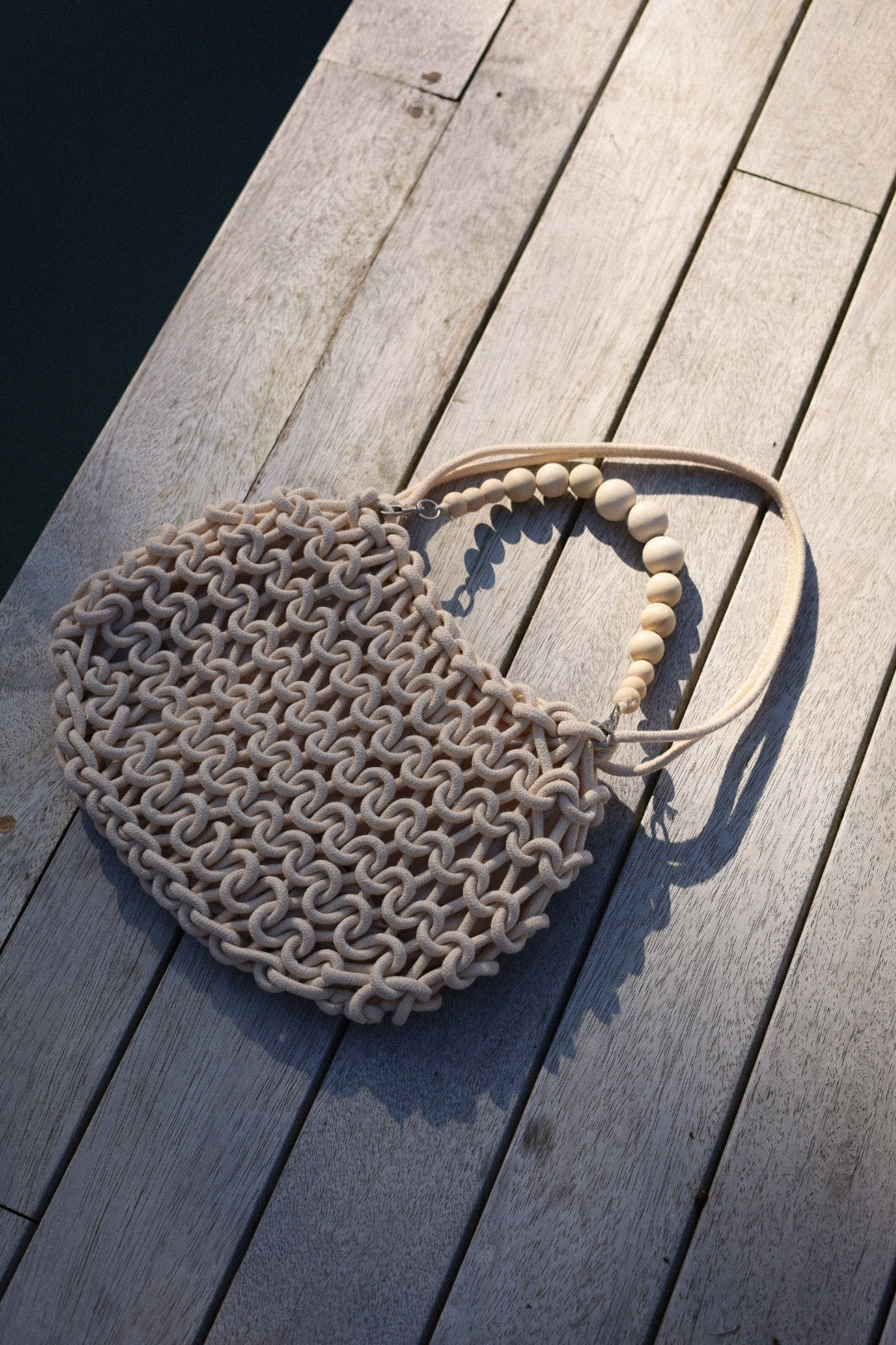 Millo beige - Sac crochet