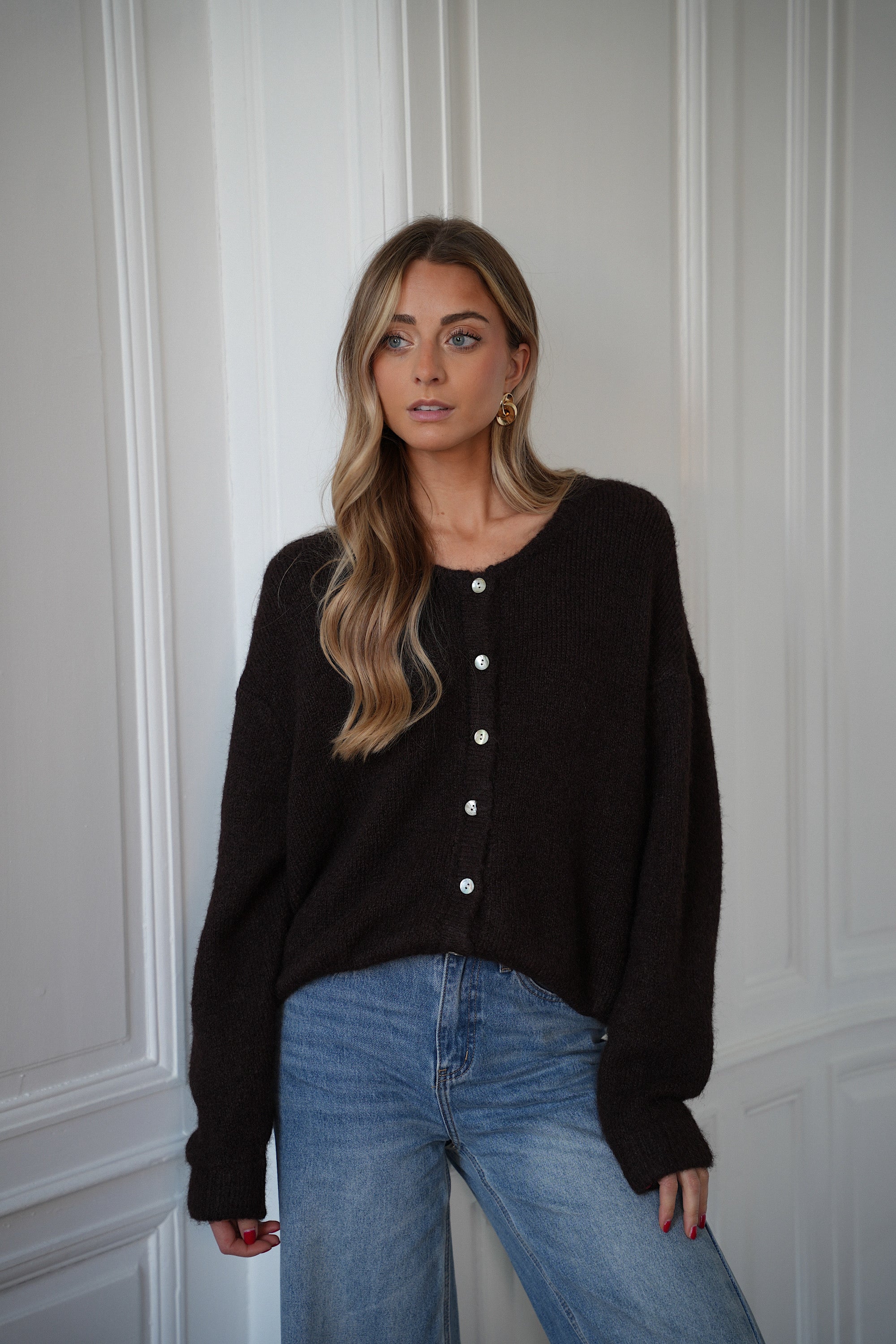 Catrina chocolat - Gilet ample