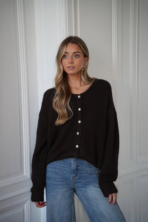 Catrina chocolat - Gilet ample