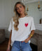 Mendy blanc - T-shirt cœur
