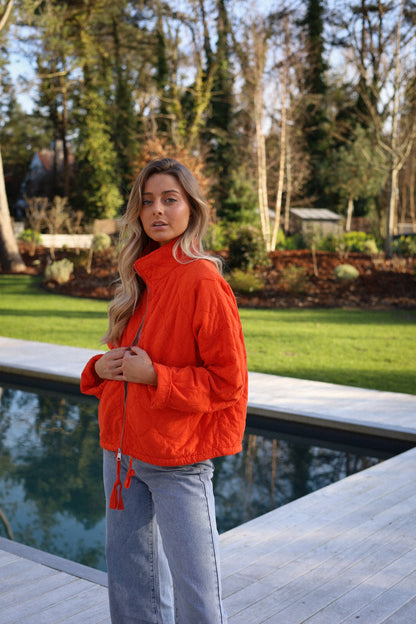 Victoria orange - Veste zippée
