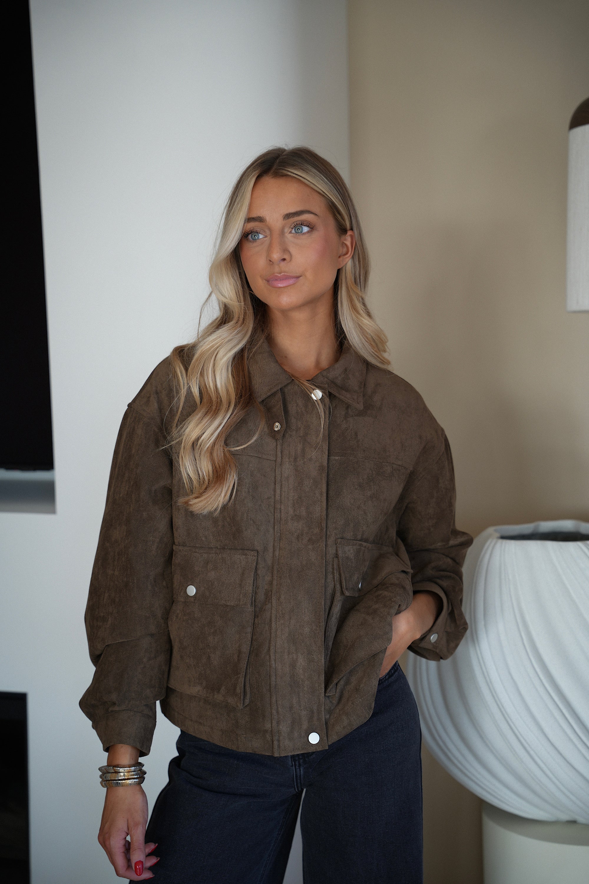 Rebeca chocolat - Veste suédée