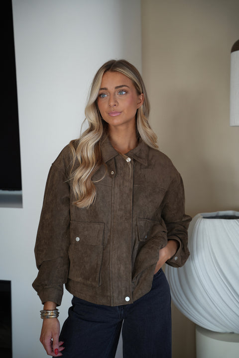 Rebeca chocolat - Veste suédée