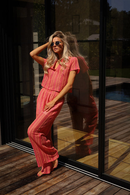 Coline rouge - Ensemble crochet