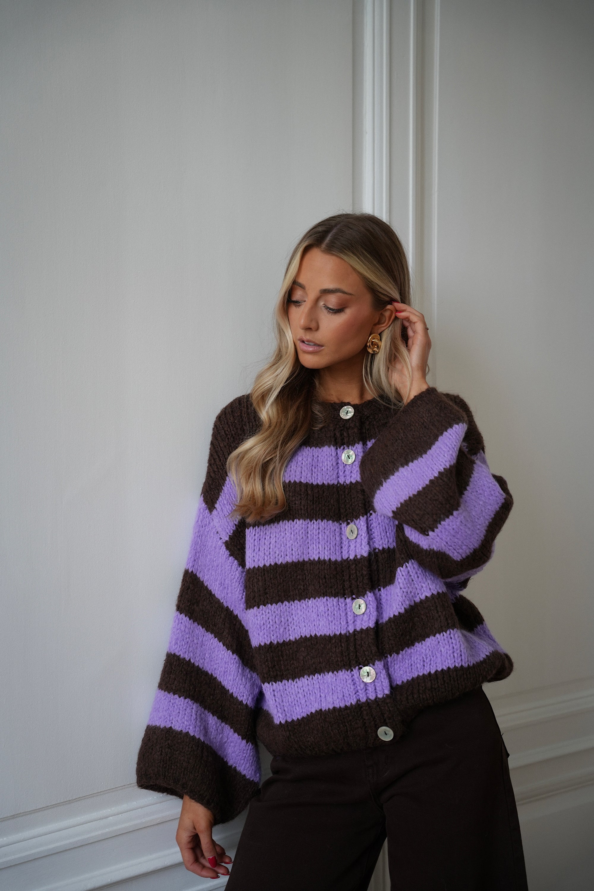 Vicky Violet - Gilet rayé