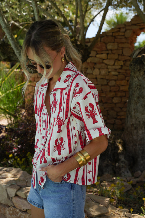 Ulysse rouge - Chemise imprimée