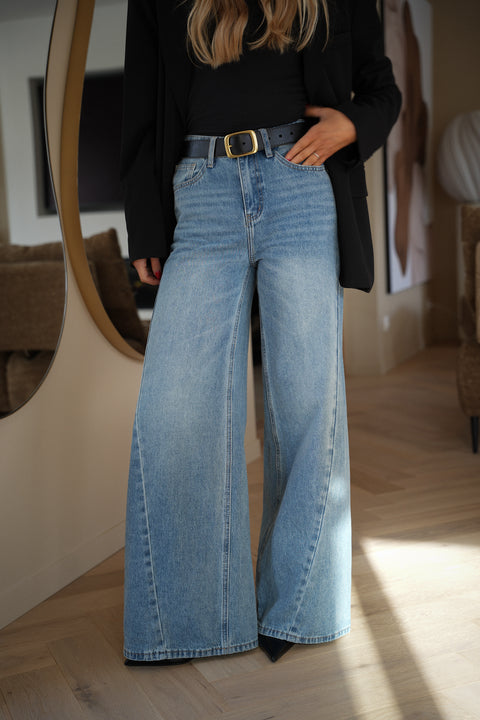 Josh bleu - Jean évasé