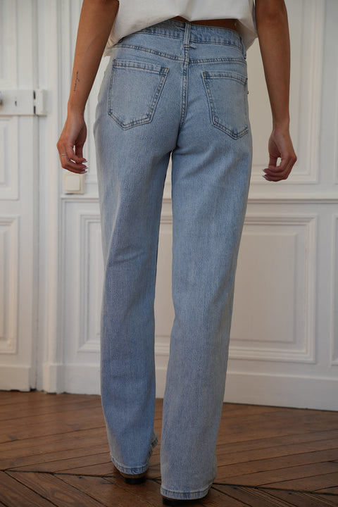Emilia bleu - Jean droit