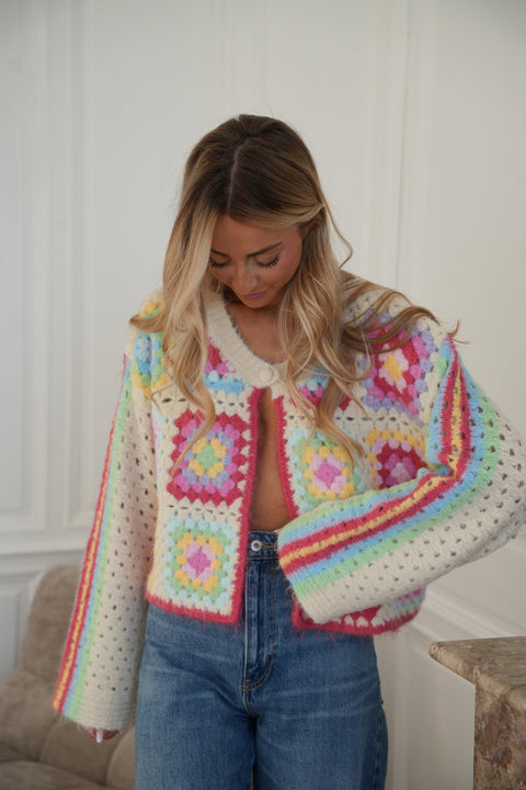 Oliane coloré - Gilet en crochet