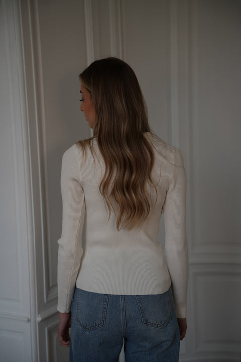 Marissa blanc - Pull fin