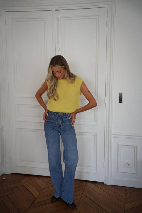 Polino jaune - Pull sans manches