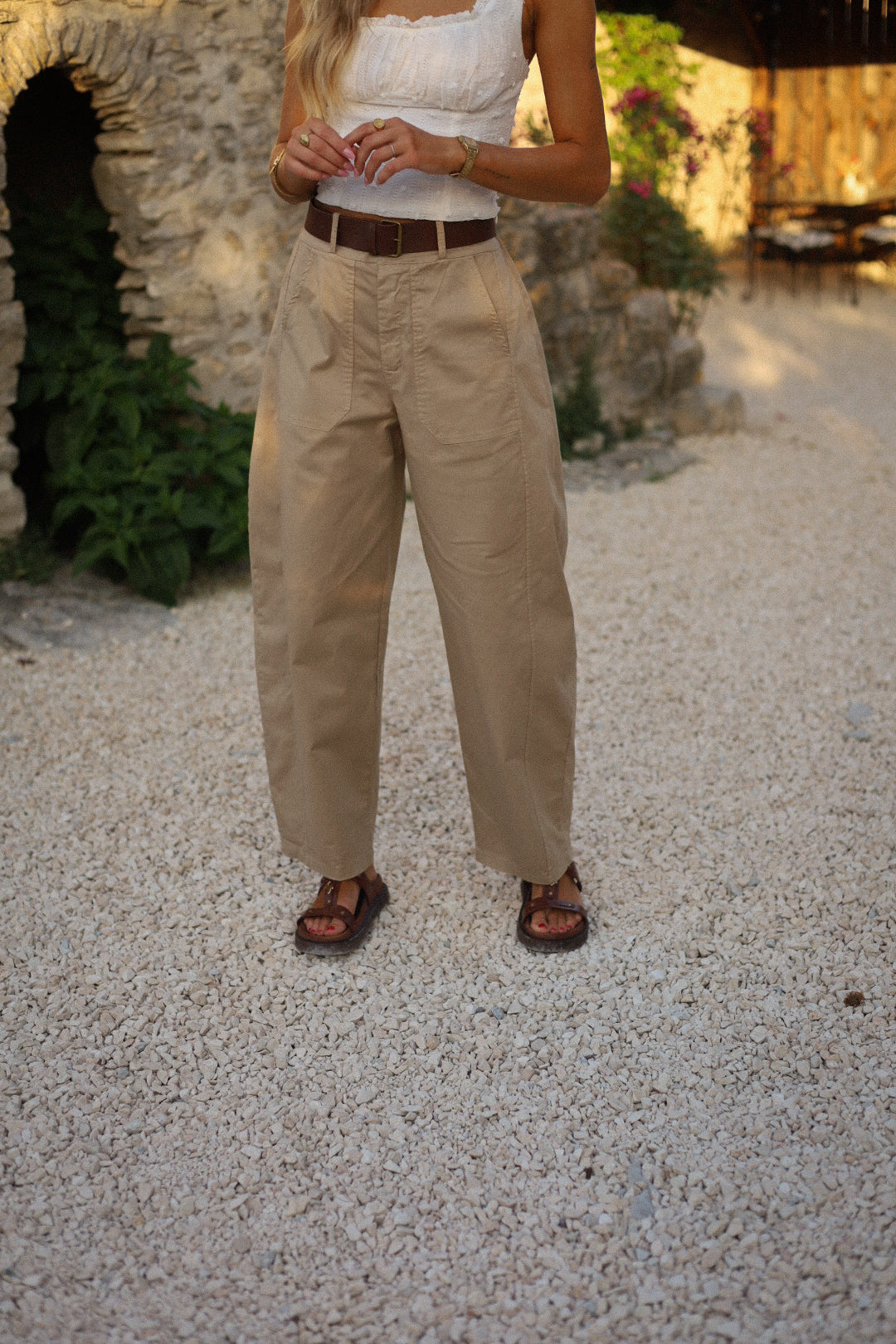 Jay beige - Pantalon ballon