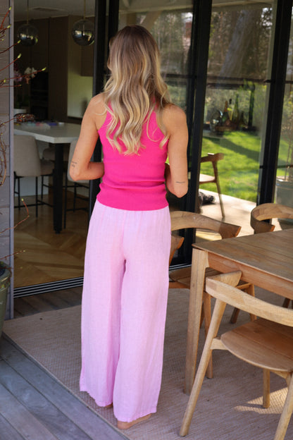Lindie rose - Pantalon lin