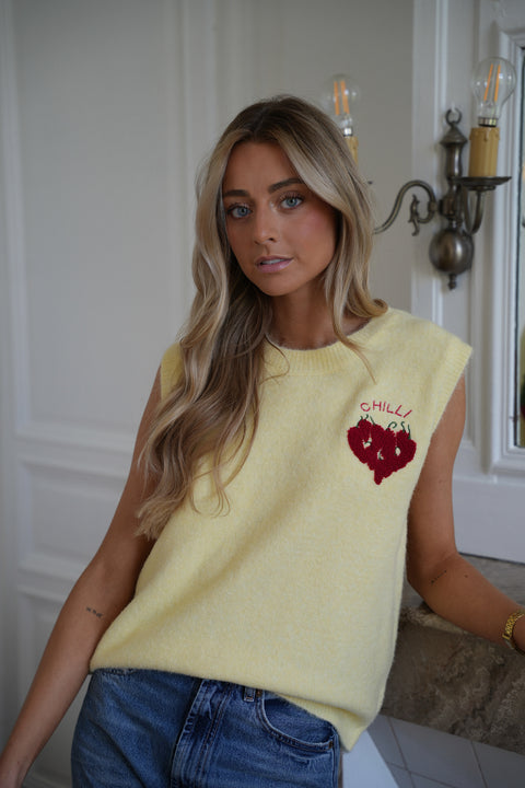 Chili jaune - Pull sans manches