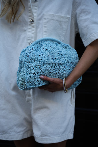 Noria bleu - Sac en paille