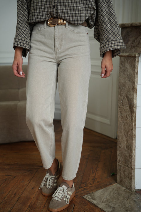 Clodia beige - Jean mom