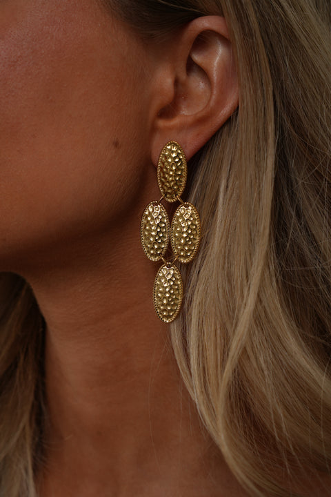 Nat dorées - Boucles d’oreilles acier