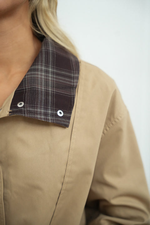Adeline beige - Veste en toile
