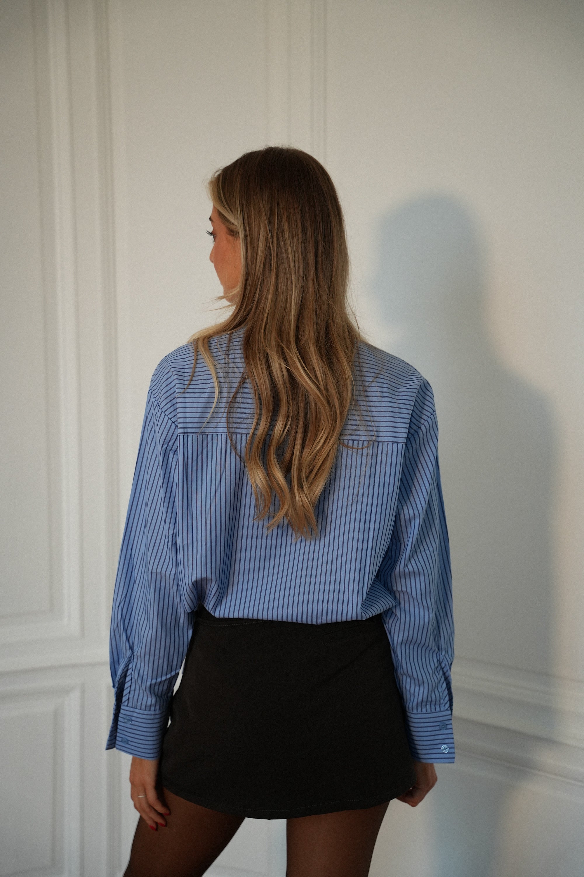 Camila bleue - Blouse rayée