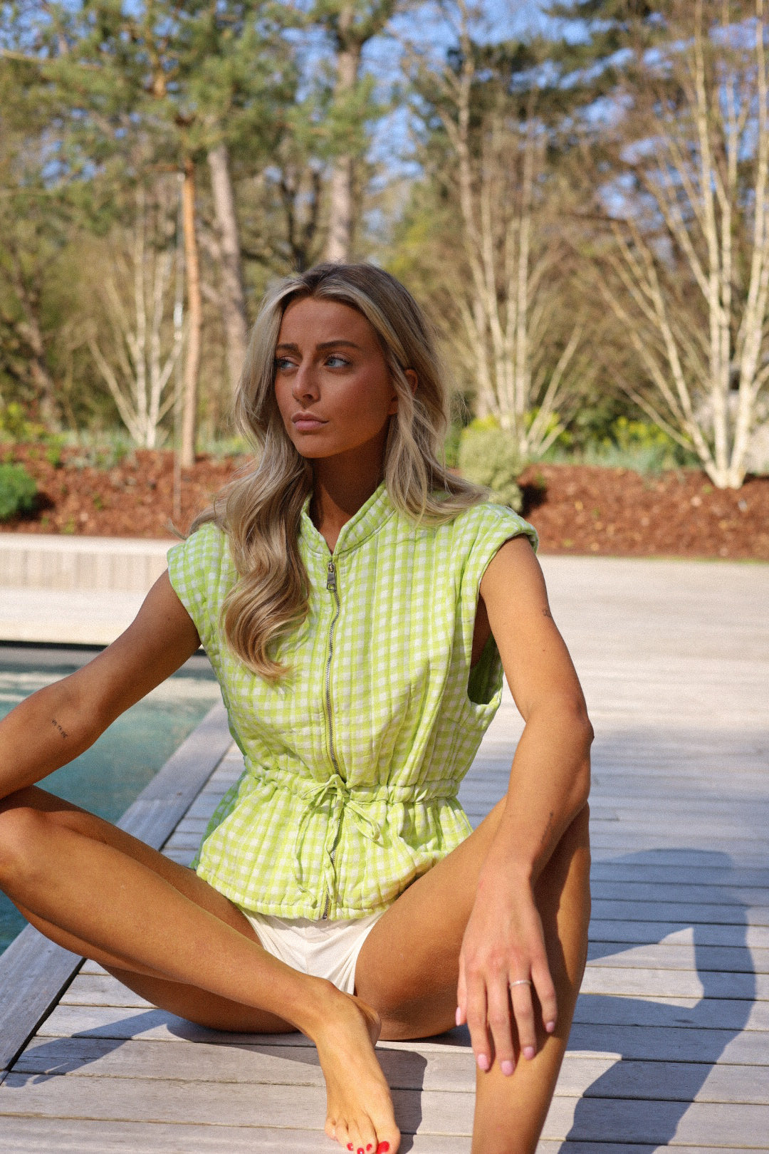 Monica verte - Veste vichy