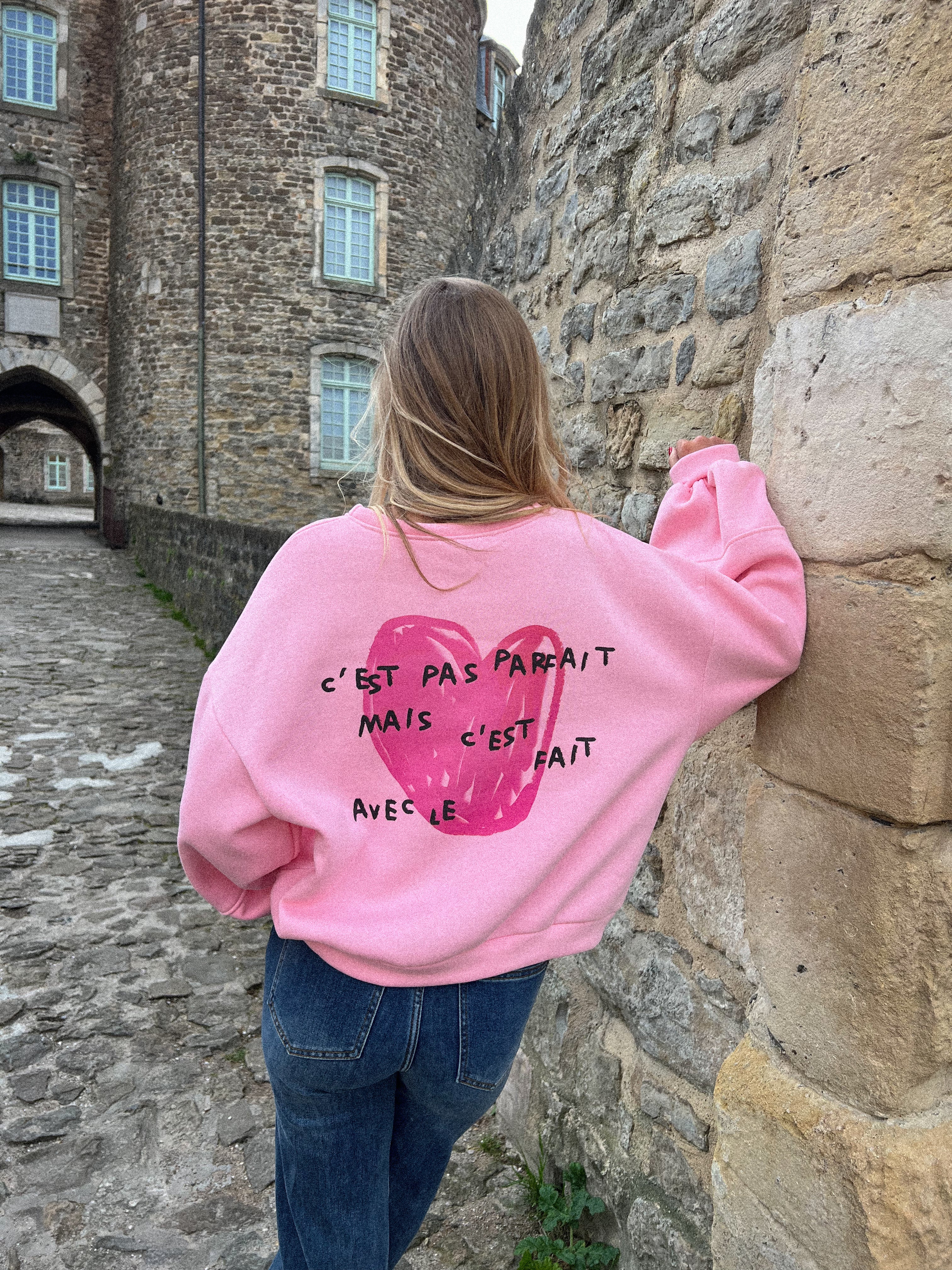Margo rose - Sweat imprimé