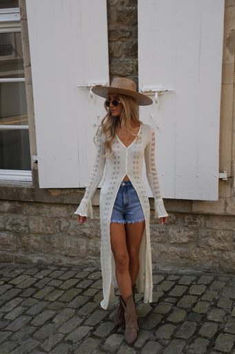 Laora crème - Gilet long
