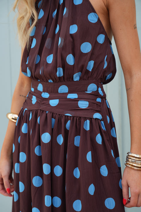 Eve chocolat - Robe à pois