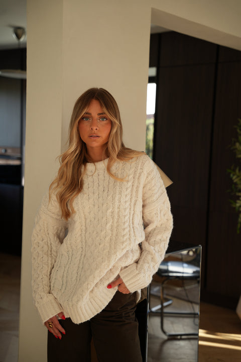 Lanna crème - Pull oversize