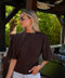 Albane chocolat - T-shirt cintré