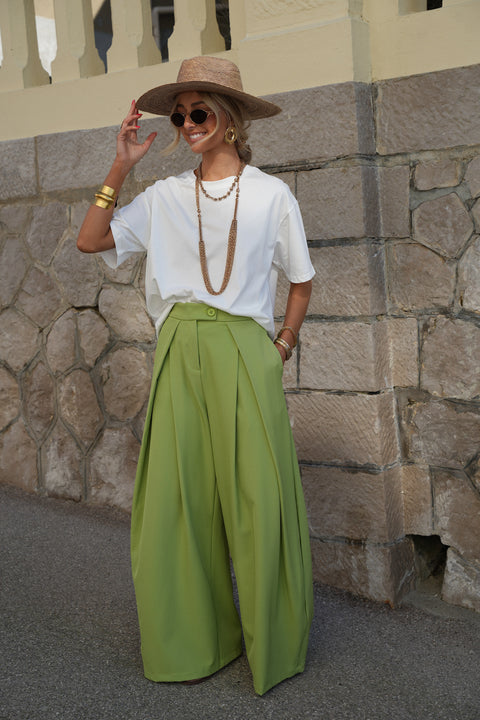 Chelsea vert - Pantalon ample