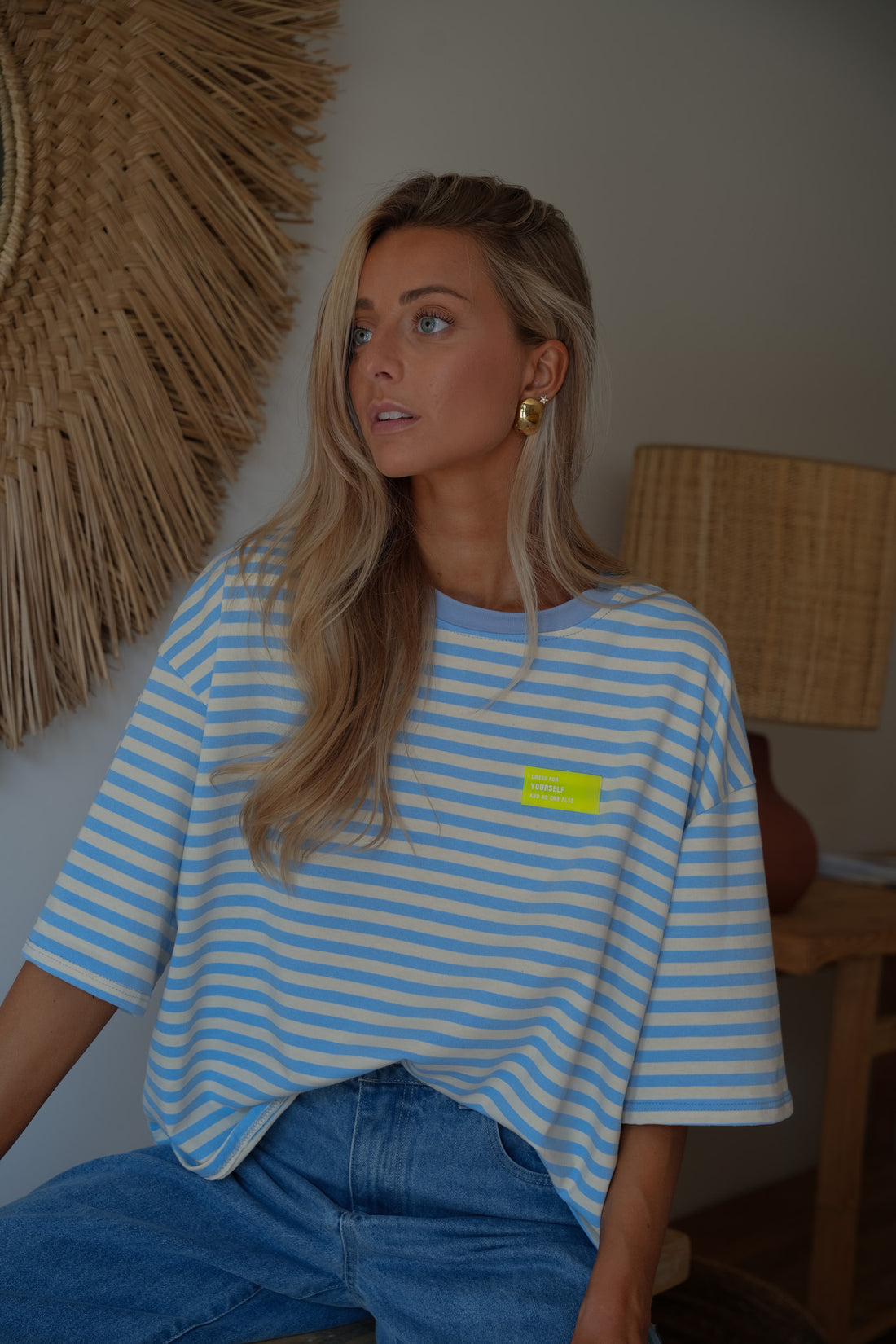 Tony bleu - T-shirt rayé