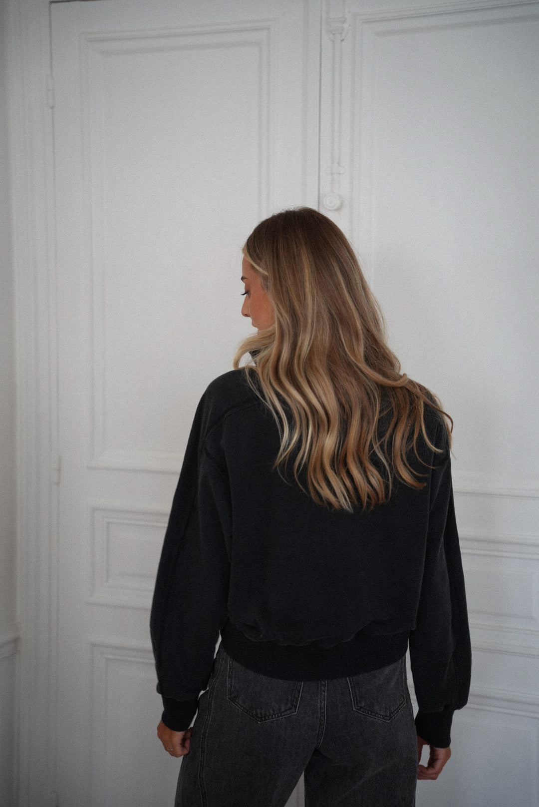 Victoria noir - Sweat-shirt clouté