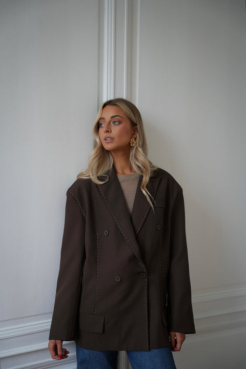 Flavie chocolat - Veste blazer