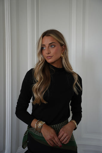 Stella noir - Pull col montant