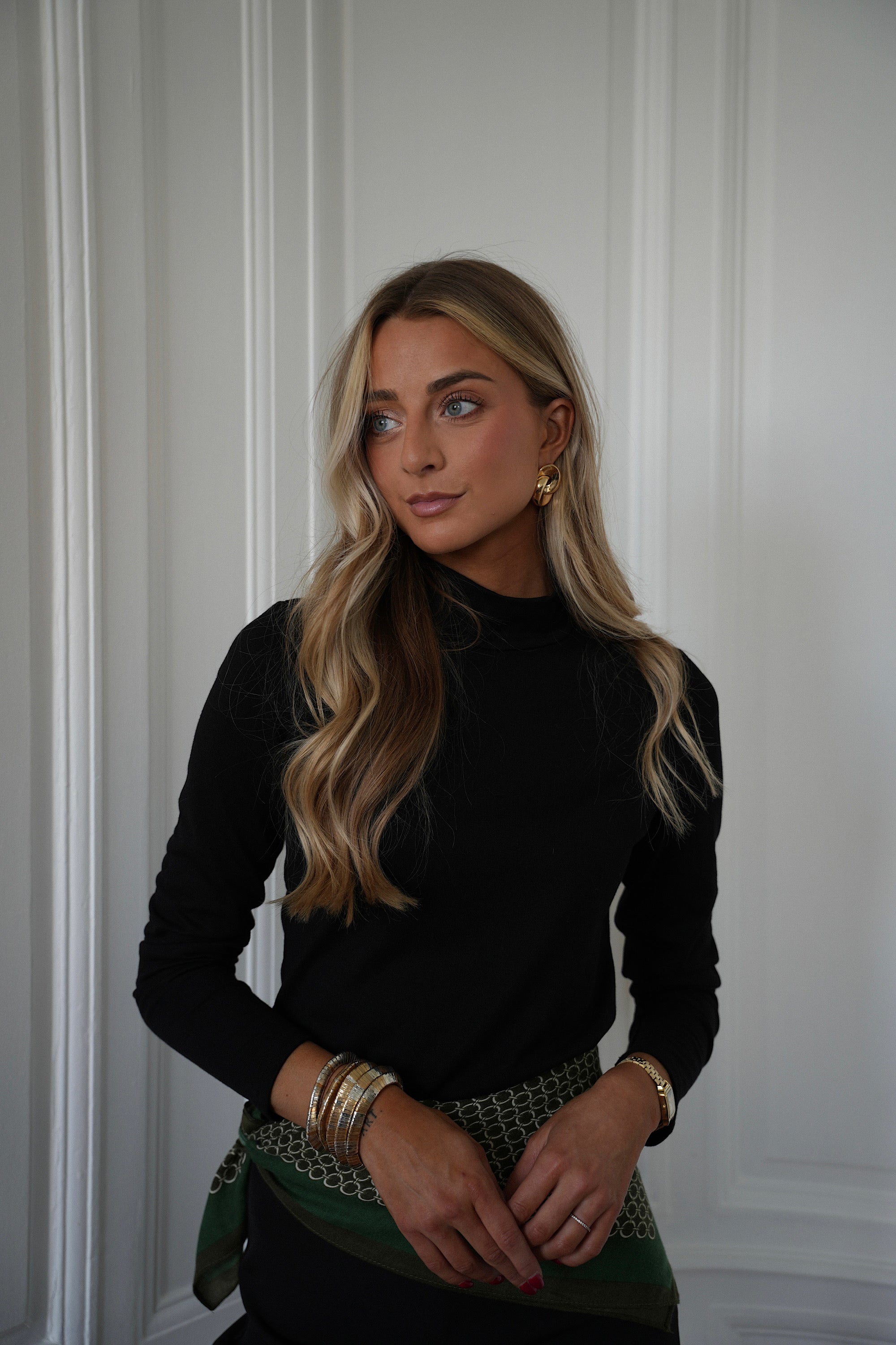 Stella noir - Pull col montant