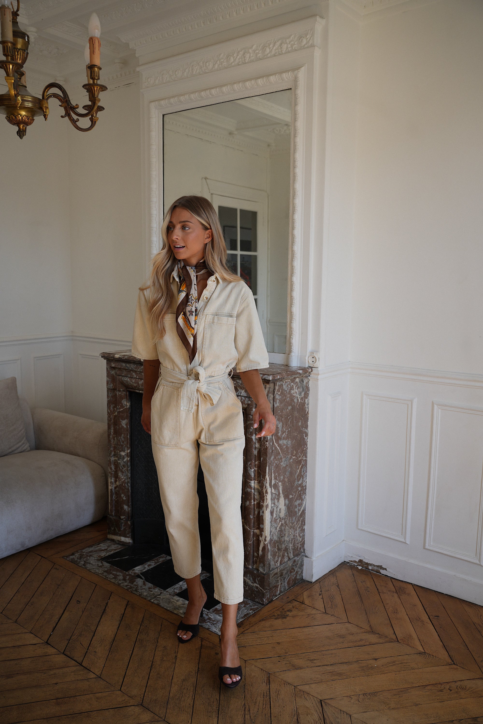 Lisa beige - Combinaison jean